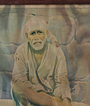 Rare Old Indian Print - Sai Baba