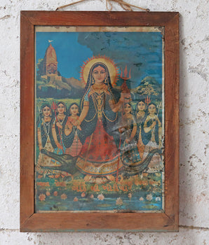 Vintage Indian Wall Art - Khodiyar Mata
