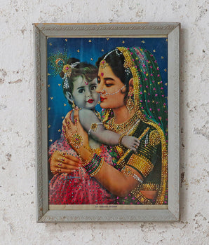 Large Traditional Indian Print - Gopal and Ma Yashoda