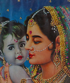 Large Traditional Indian Print - Gopal and Ma Yashoda