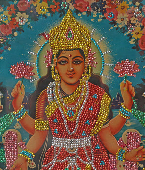 Large Vintage Indian Print - Lakshmi Mata