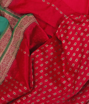 Red Vintage Sari Textile