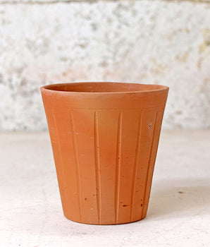 Fluted Terracotta Pot - Large