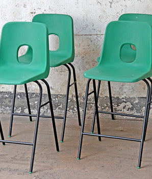 Tall Old School Chairs - Green