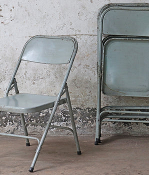 Grey Vintage Folding Chair