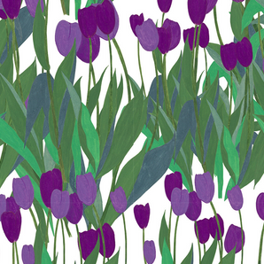 In Bloom Wallpaper Sample: Thistle Purple-IB1902TPS