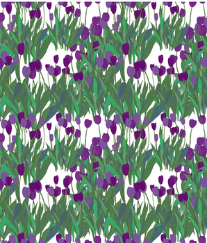 In Bloom Wallpaper Sample: Thistle Purple-IB1902TPS