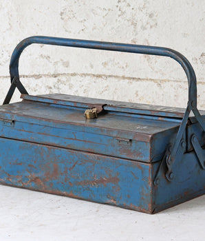 Vintage Metal Foldout Storage Box