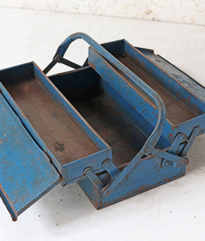 Vintage Metal Foldout Storage Box