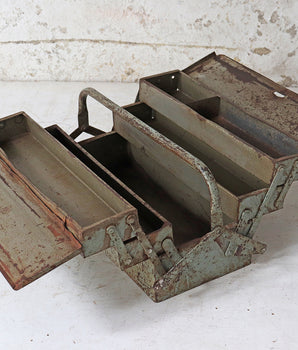 Old Metal Foldout Toolbox