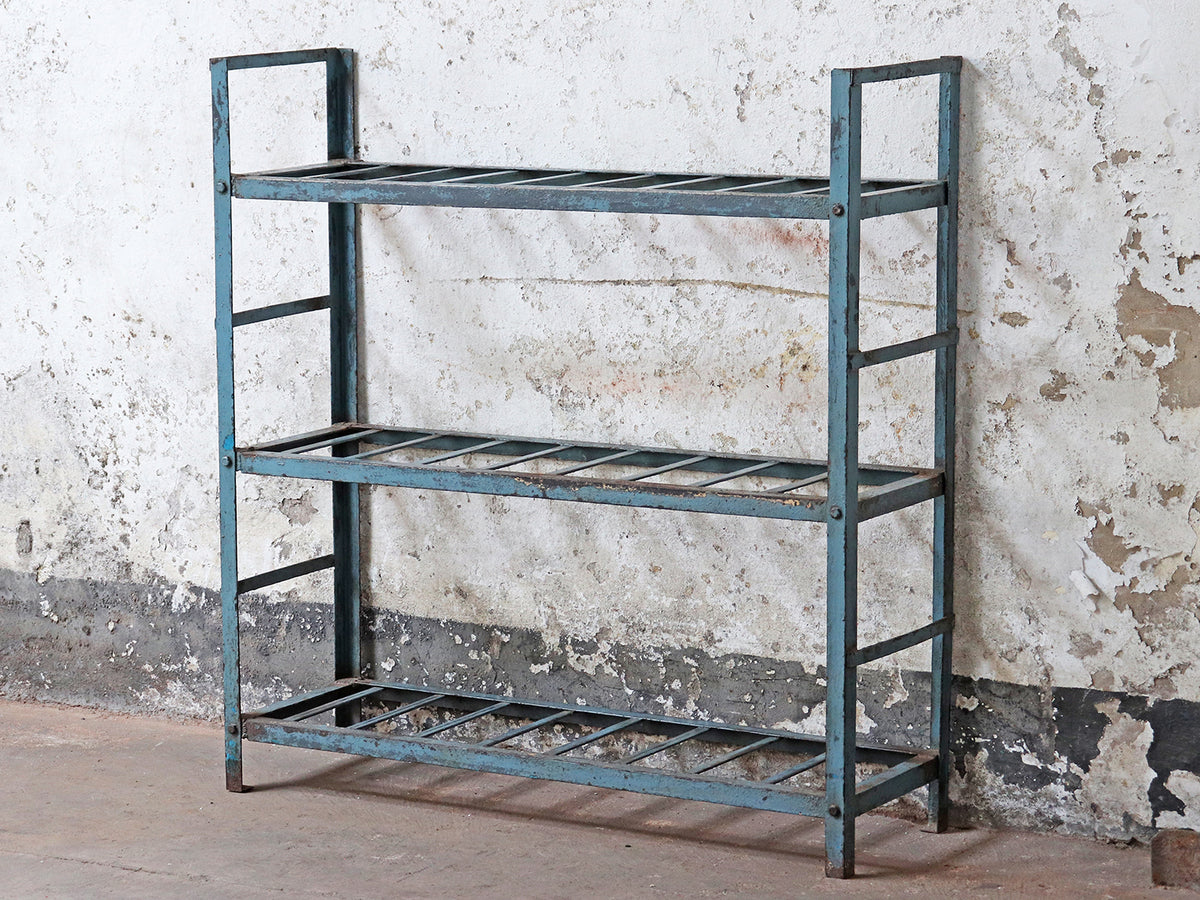 Rustic Blue Shelving Rack | Rustic cabinet | Scaramanga