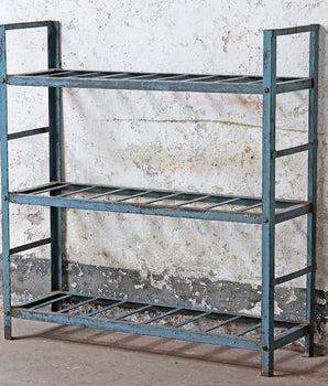 Rustic Blue Shelving Rack