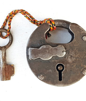 Large Antique Iron Padlock