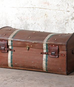 Antique Domed Travel Trunk