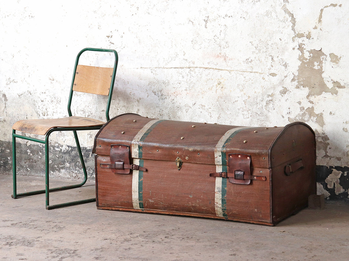Travel Trunk Rococo Antique Domed Travel Trunk | storage | Scaramanga