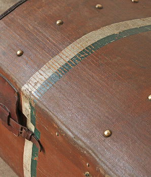 Antique Domed Travel Trunk