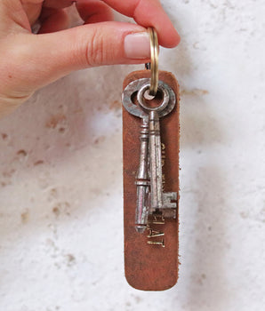 Large Leather Keyring