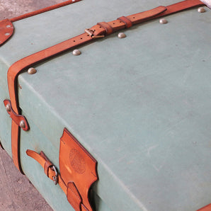 Large Green Vintage Steamer Trunk