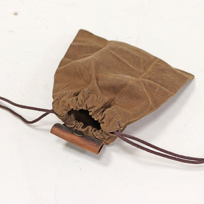 Leather and Canvas Foraging Pouch