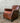 Vintage Brown Leather Club Armchair Chairs - Pair