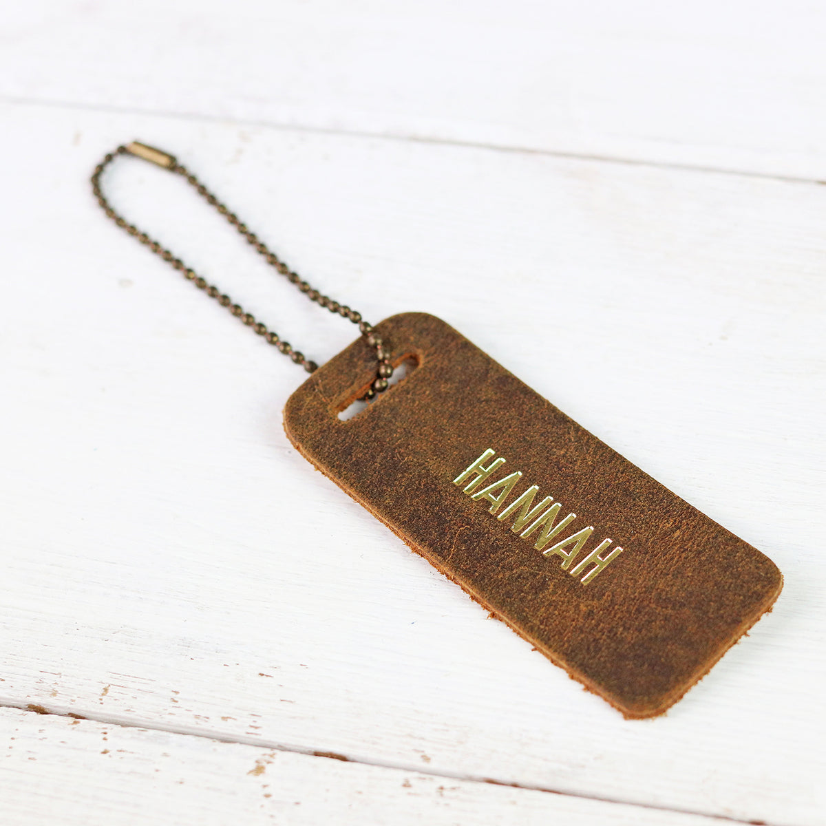 Chain Set With Tag Leather Bag Tag with Chain | Personalised Gifts