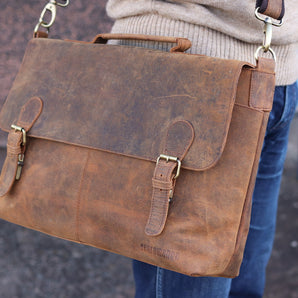 Leather Briefcase for Men - Hamilton