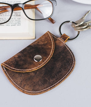 Leather Purse Keyring