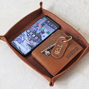 Leather Valet Tray - Large