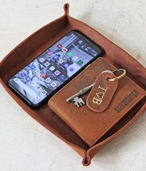 Leather Valet Tray - Large