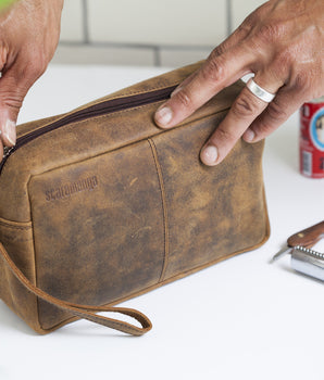 Leather Wash Bag