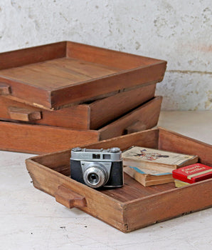 Vintage Wooden Tray - Medium