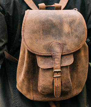 Mens Leather Backpack Mini