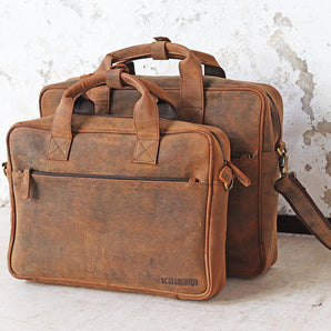 Men's Leather Laptop Bag 14 Inch