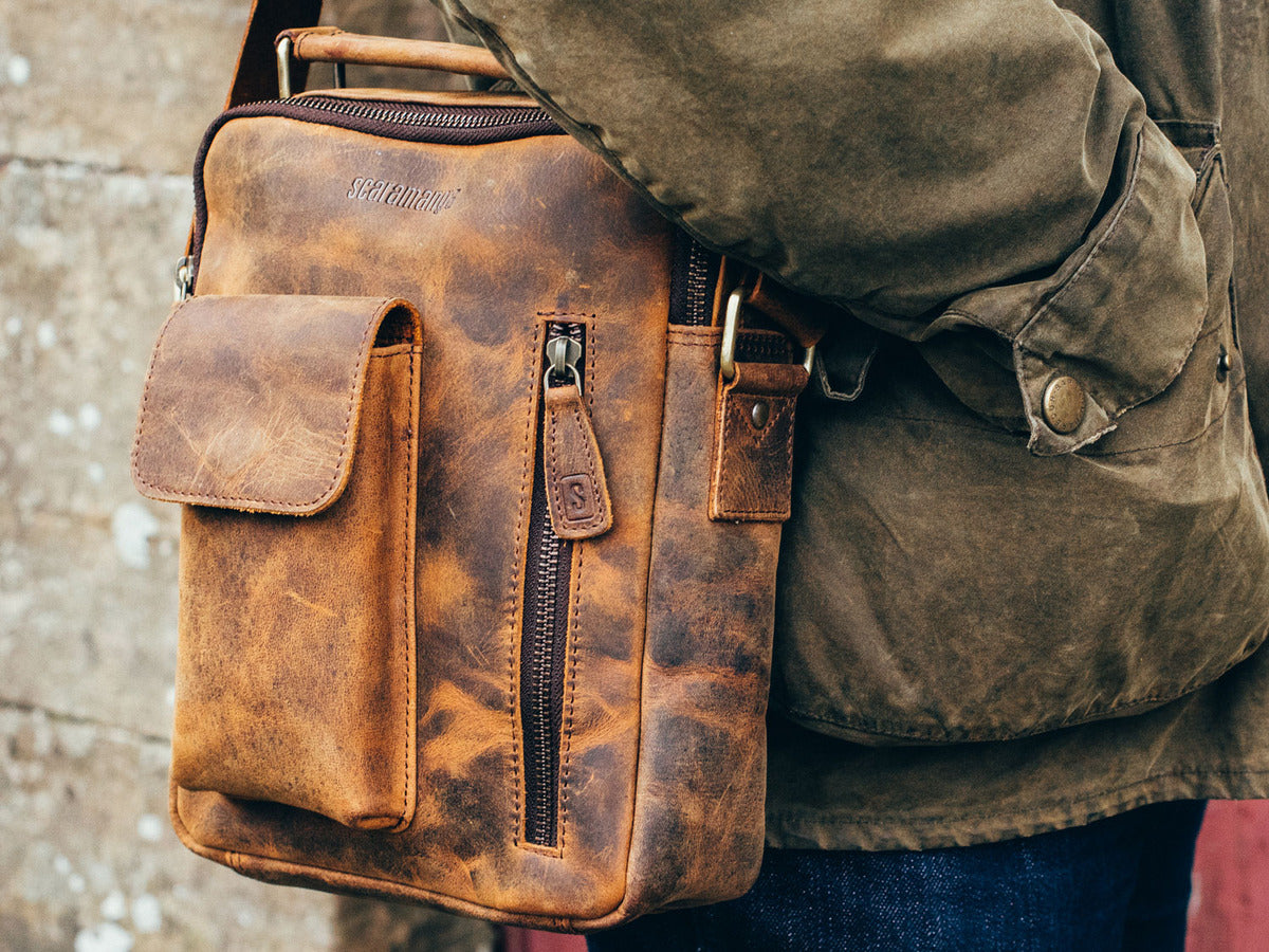 Men's Leather Shoulder Bag | Shoulder Bag | Man Bag
