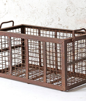 Vintage Metal Storage Basket