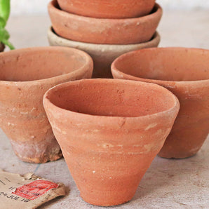 Micro Terracotta Plant Pots - Set Of 10
