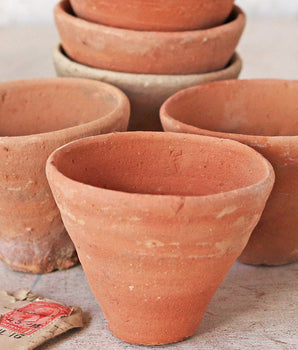 Micro Terracotta Plant Pots - Set Of 10