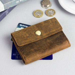 Brown Leather Wallet - Mini
