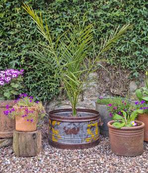 Upcycled Metal Storage Drum