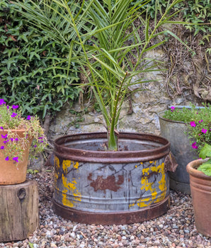 Upcycled Metal Storage Drum