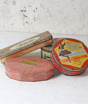 Old Biscuit Tins - Set of 4