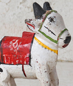 Vintage Wooden Holy Cow Toy