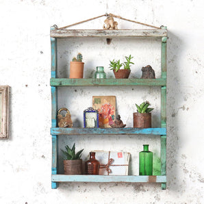 Painted Reclaimed Wooden Shelves