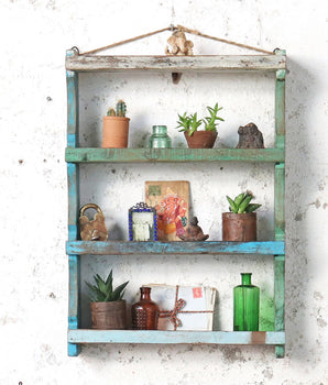 Painted Reclaimed Wooden Shelves