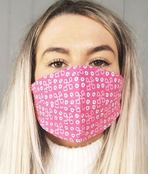 Pink Patterned Face Mask