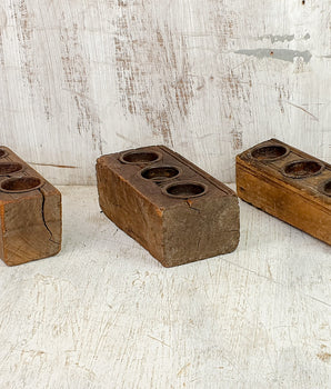 Recycled Teak Candle Holder - Small
