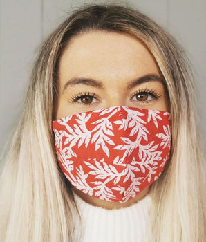 Red Leaf Face Mask