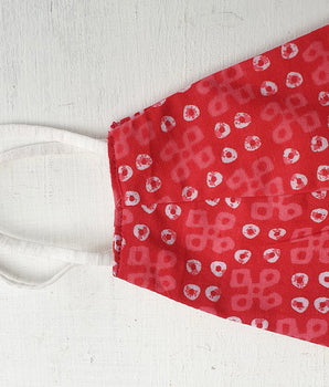 Red Patterned Face Mask