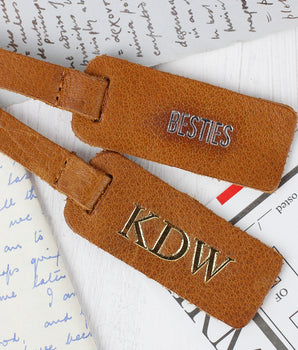 Customisable Bag Tag - Antique Leather