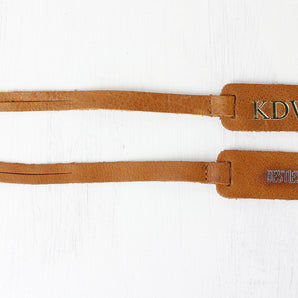 Customisable Bag Tag - Antique Leather